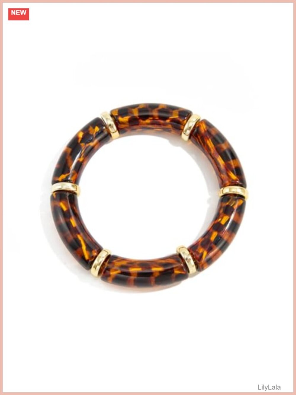 Resin Beaded Stretch Bracelet Boho Statement Bangle